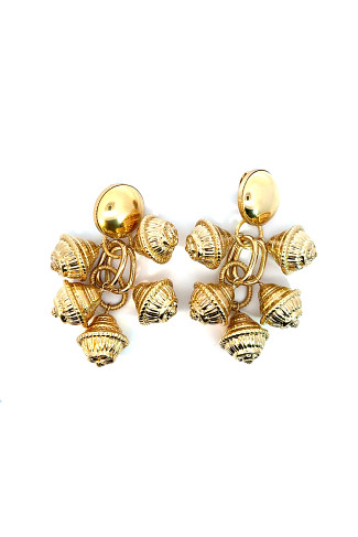 000 GOLD Bell Post Earrings