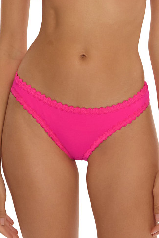 STRAWBERRY Adela Scalloped Hipster Bikini Bottom