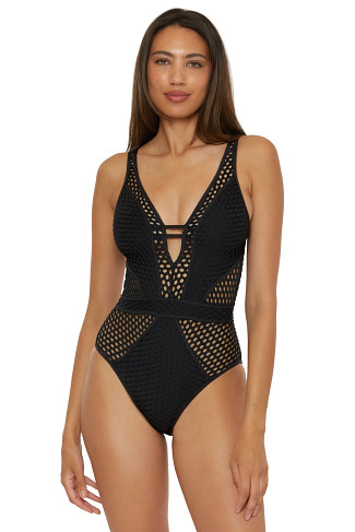 BLACK Show & Tell Plunge One Piece Swimsuit