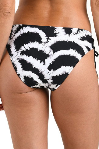 BLACK Loop Tie Side Hipster Bikini Bottom