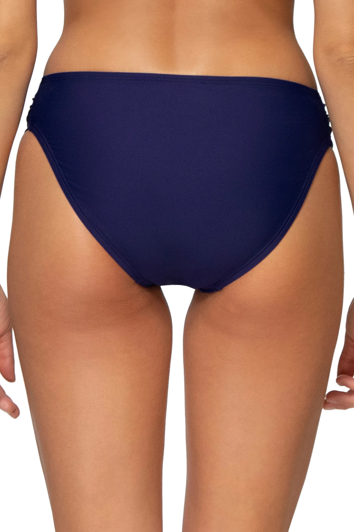 INDIGO Femme Fatale Shirred Tab Side Bikini Bottom image number 2