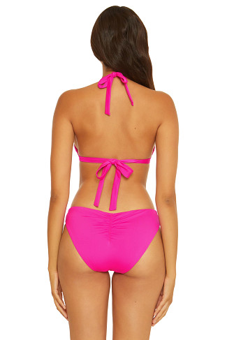 PINK FLAMBE Amari Halter Banded Bikini Top