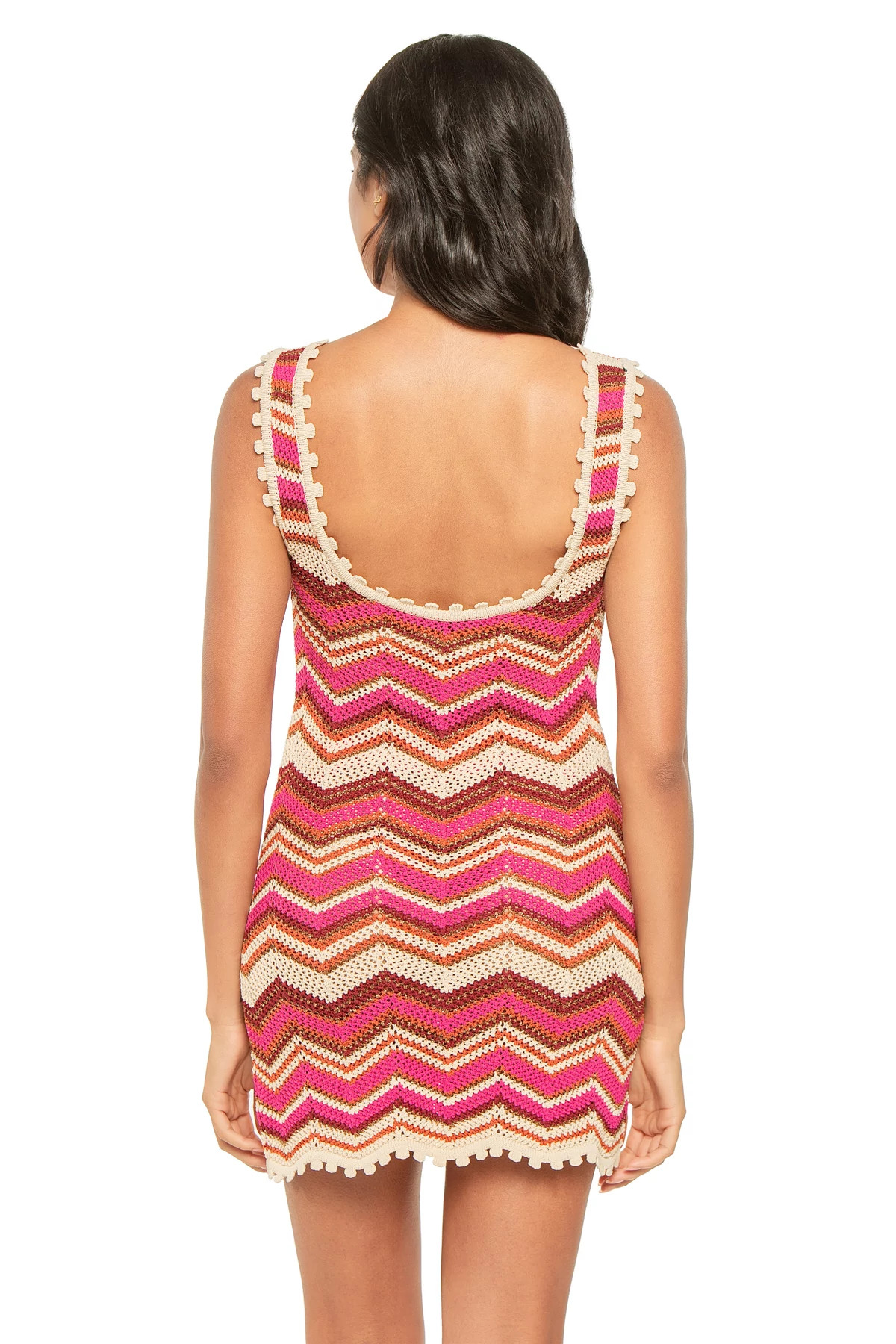 BERRY Alba Chevron Crochet Mini Cover Dress image number 2