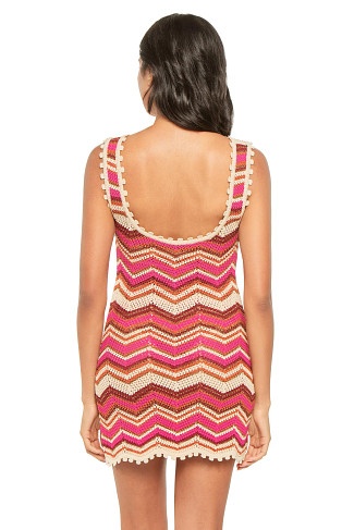 BERRY Alba Chevron Crochet Mini Cover Dress