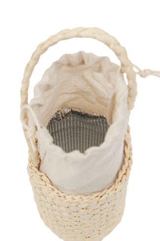 NATURAL Straw Wine Bag