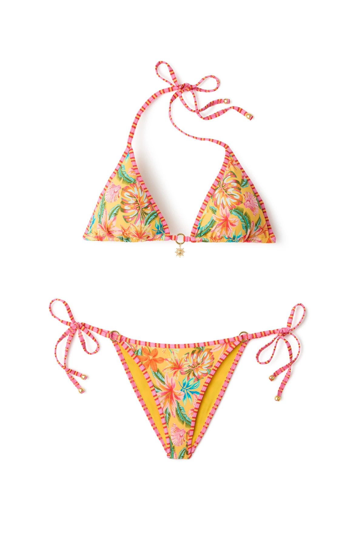 WARM TROPICS Cabo Tropical Brazilian Bikini Bottom image number 3