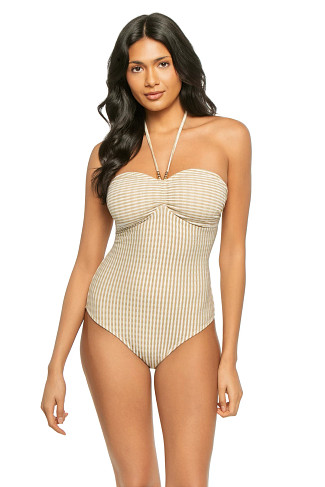 MULTI Metallic Bandeau One Piece Swimsuit