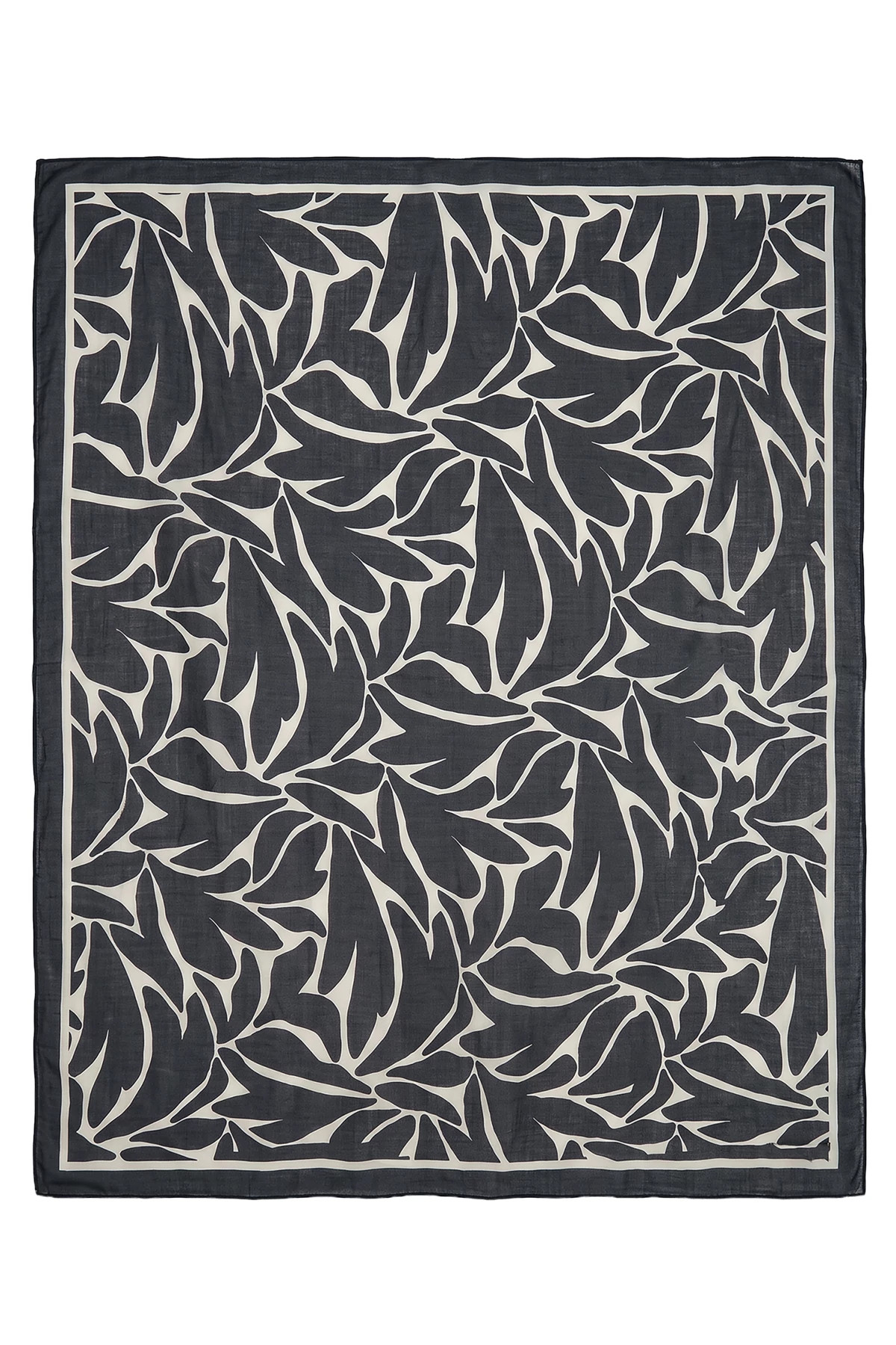LEAFSCAPE BLUE Leaf Print Sarong Cover Up image number 3
