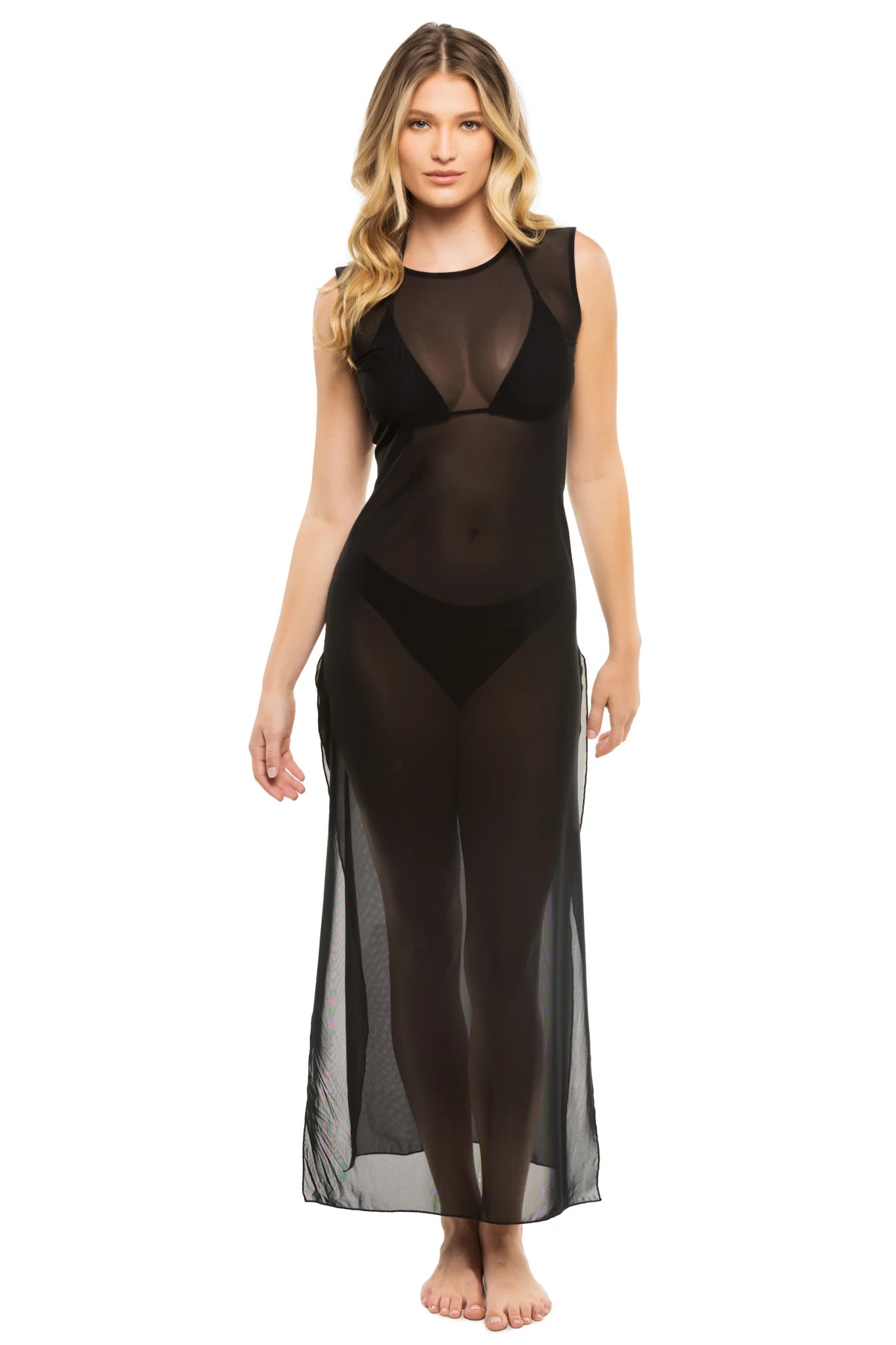 BLACK Terri Sheer Maxi Dress image number 1