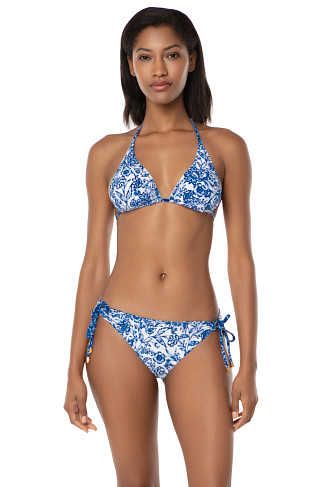 HAMPTONS FLORAL Reversible Sliding Triangle Bikini Top