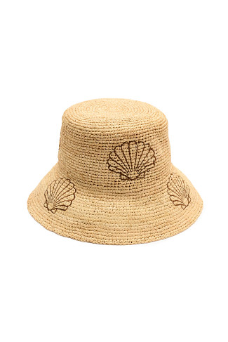 NATURAL Seashell Bucket Hat