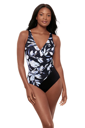 BLACK/WHITE Oceanus One Piece Swimsuit
