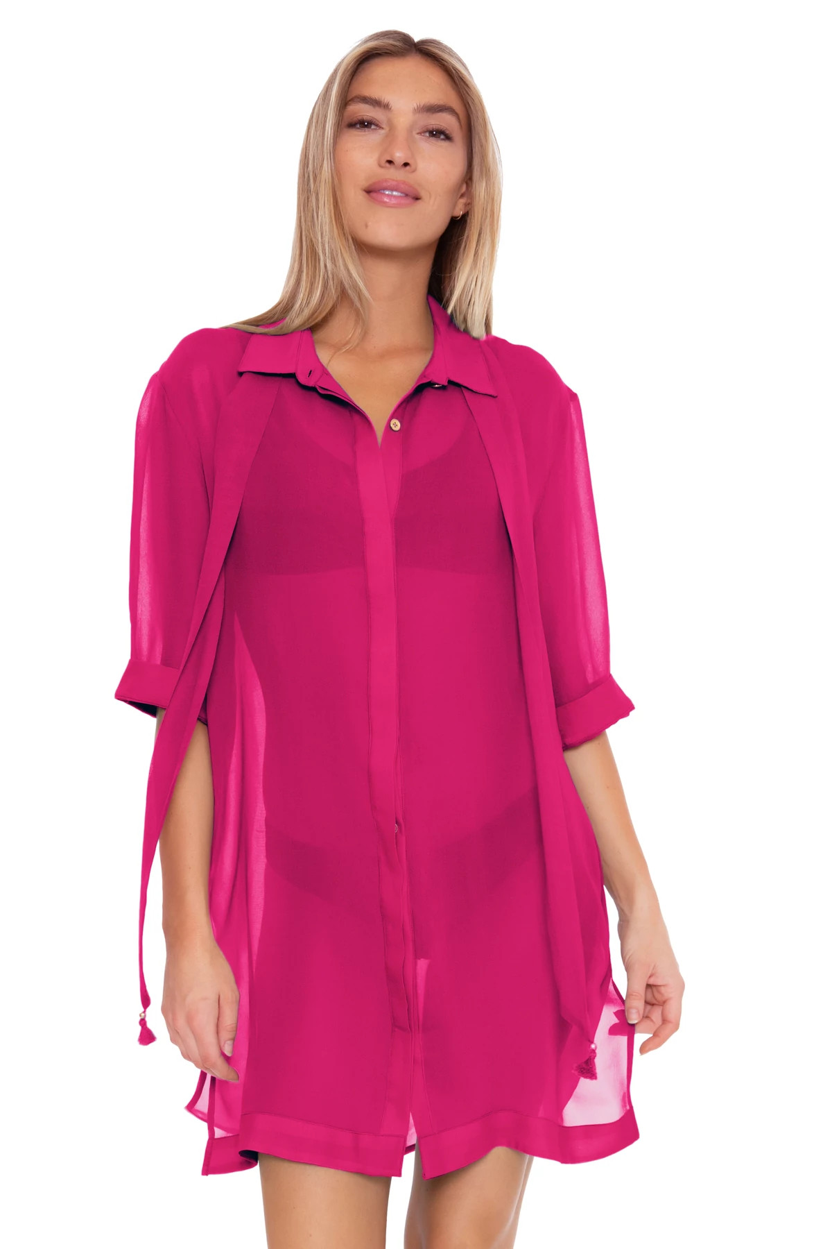 PINK PEPPERCORN Button Up Tunic image number 1
