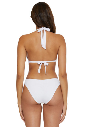 WHITE Kira Strappy Halter Bikini Top