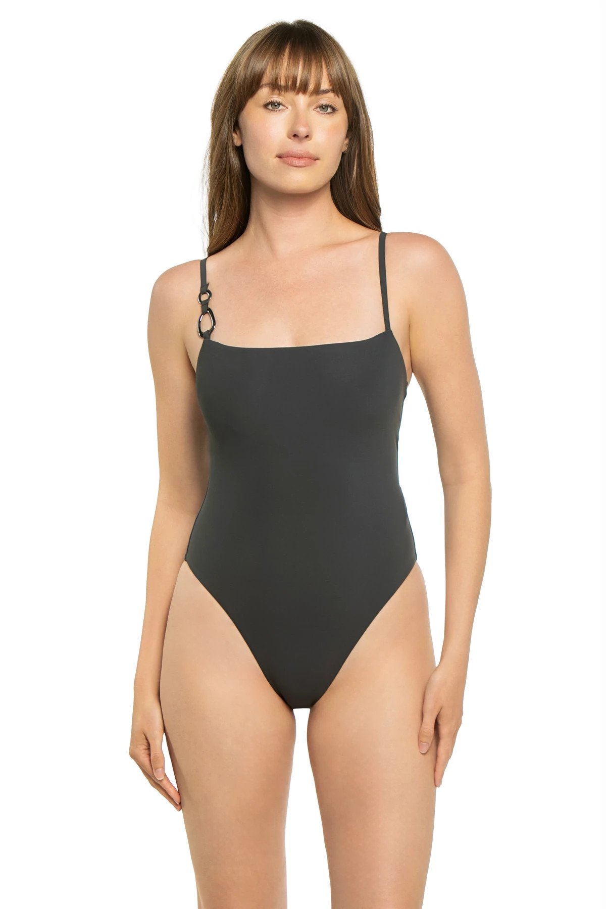 CHARCOAL Lien One Piece Swimsuit image number 1