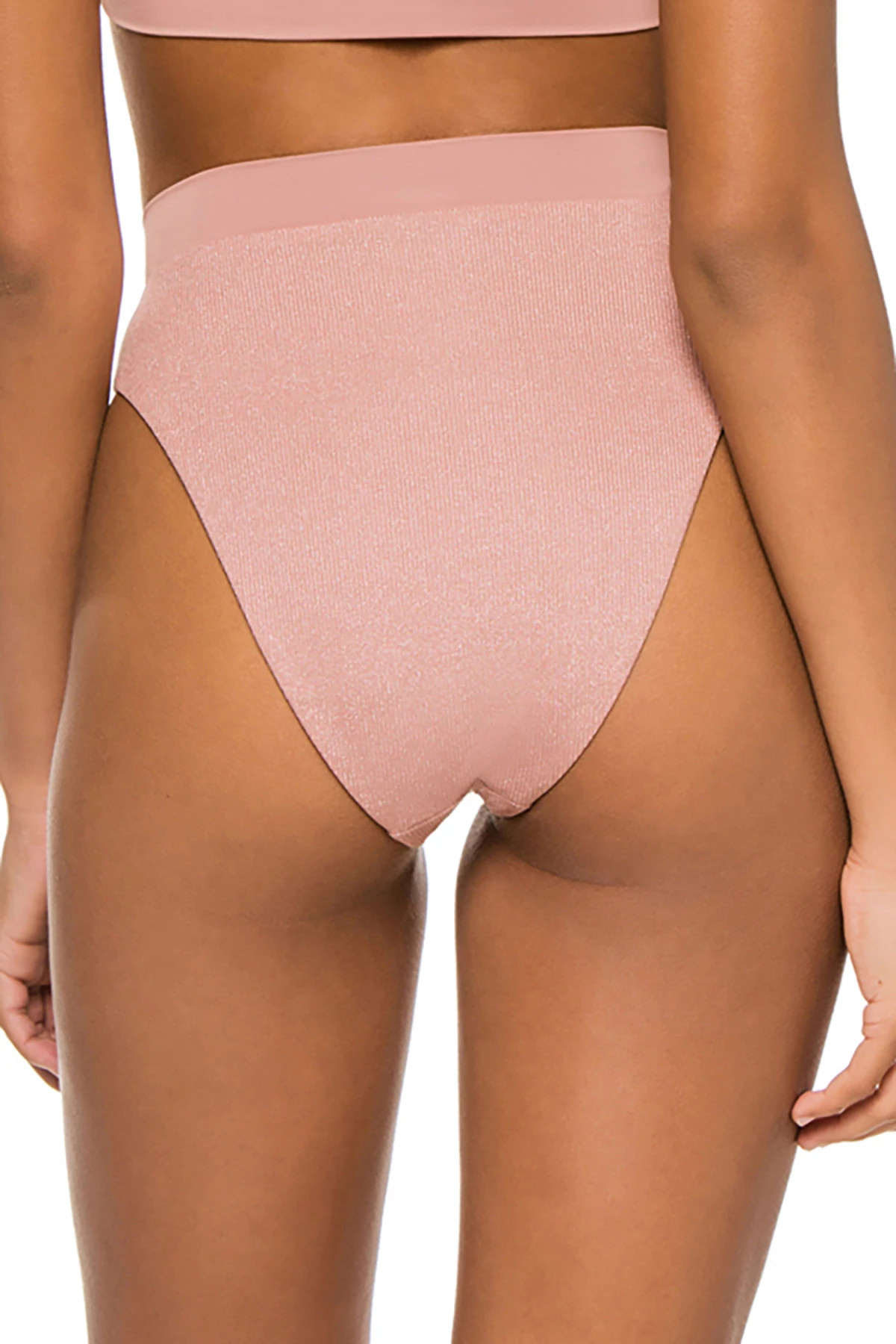 ROSE GOLD Ipanema High Waist Bikini Bottom image number 2