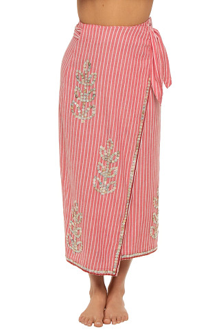 RED STRIPE Loren Midi Skirt