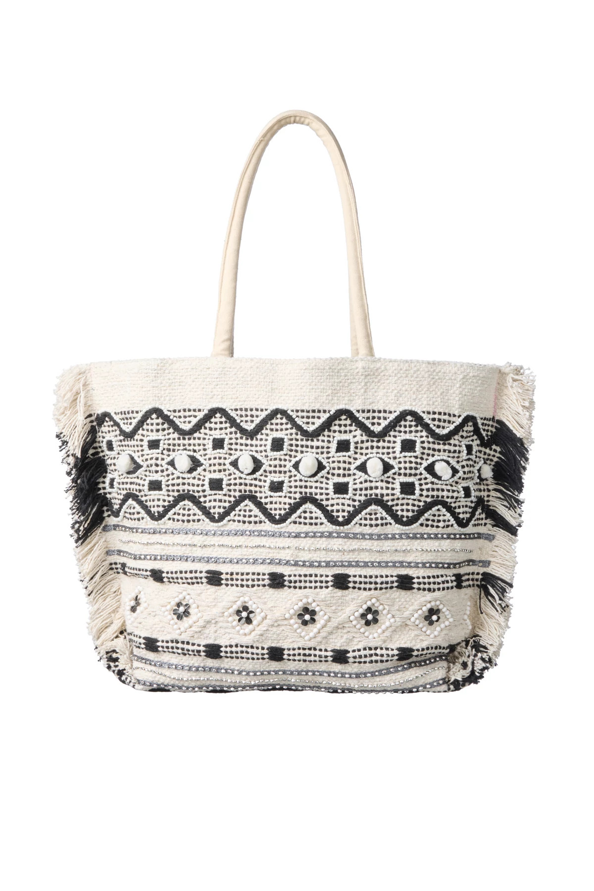 WHITE/BLACK Sedalia Tote Bag image number 1