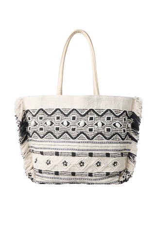 WHITE/BLACK Sedalia Tote Bag