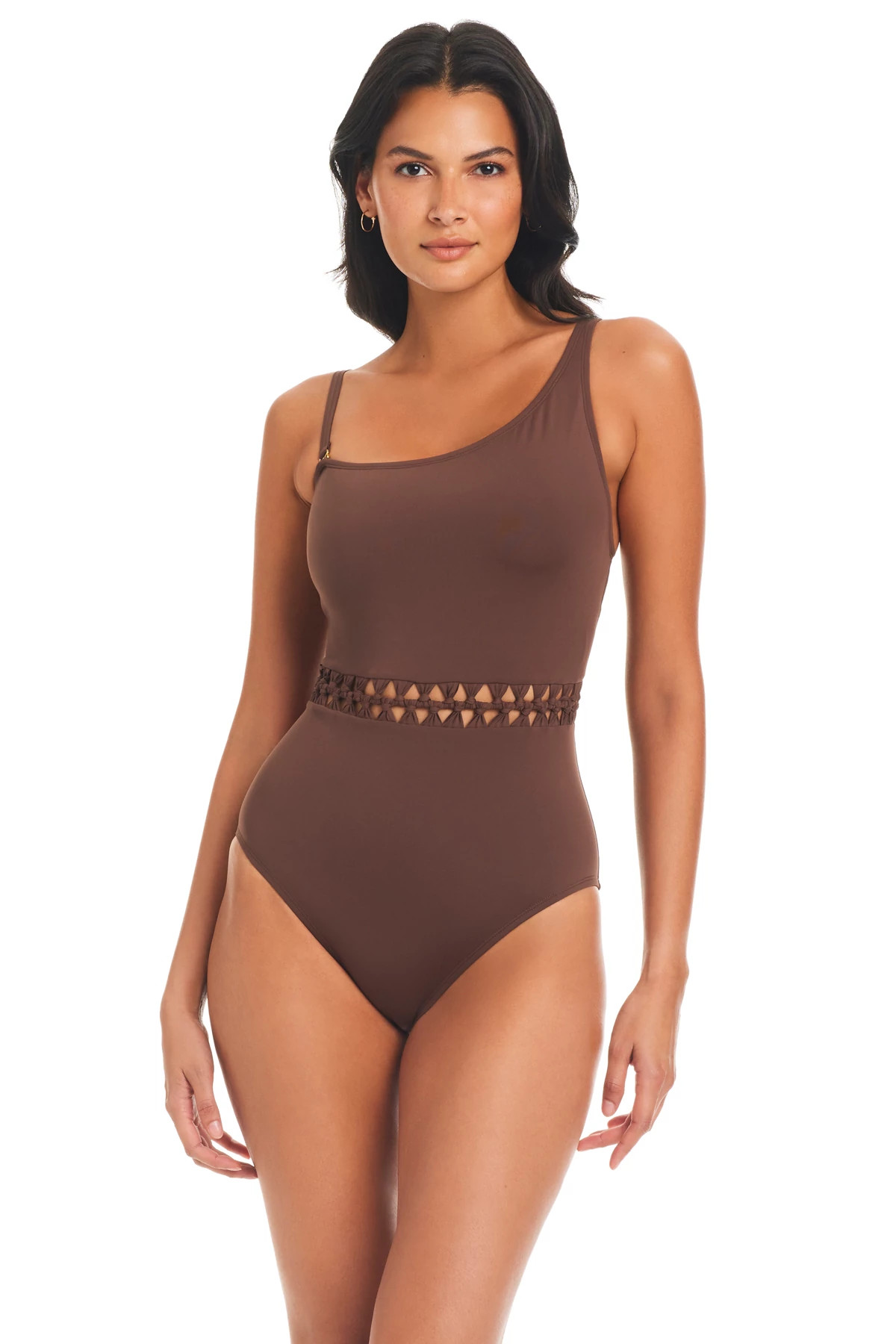 HICKORY Knotted Asymmetrical One Piece Swimsuit image number 3