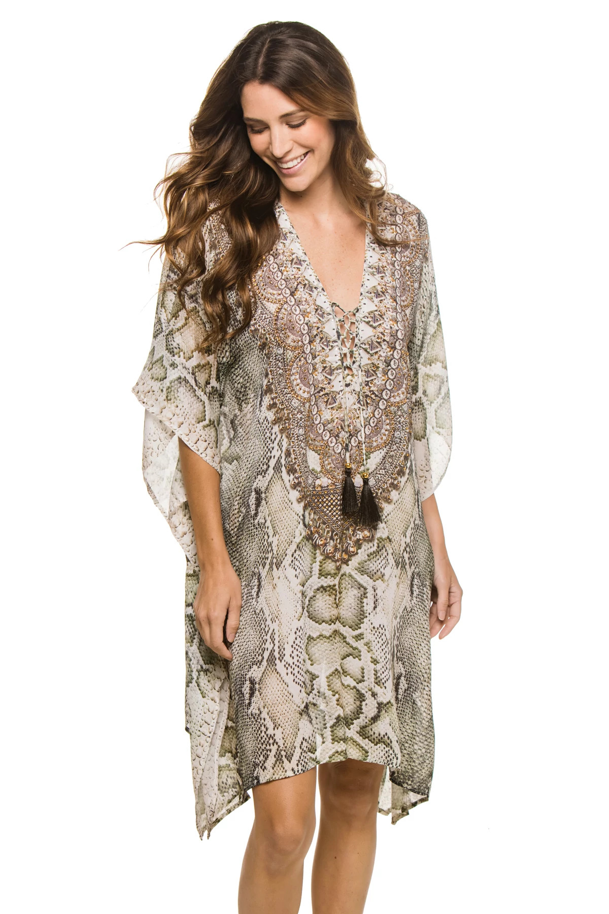 SERPENTINE Snake Lace Up Tunic image number 1