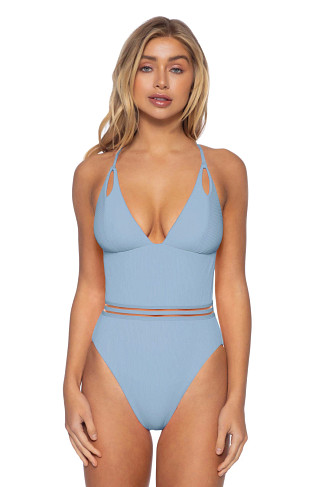 CHAMBRAY Chambray Over The Shoulder One Piece Swimsuit