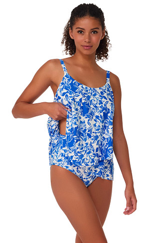 CHELSEA PETALS Elena Asymmetric Tankini Top (D+ Cup)