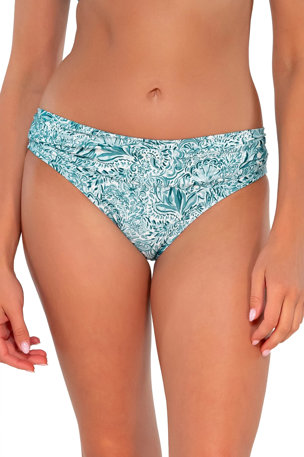 BY THE SEA Unforgettable Banded Hipster Bikini Bottom  image number 1