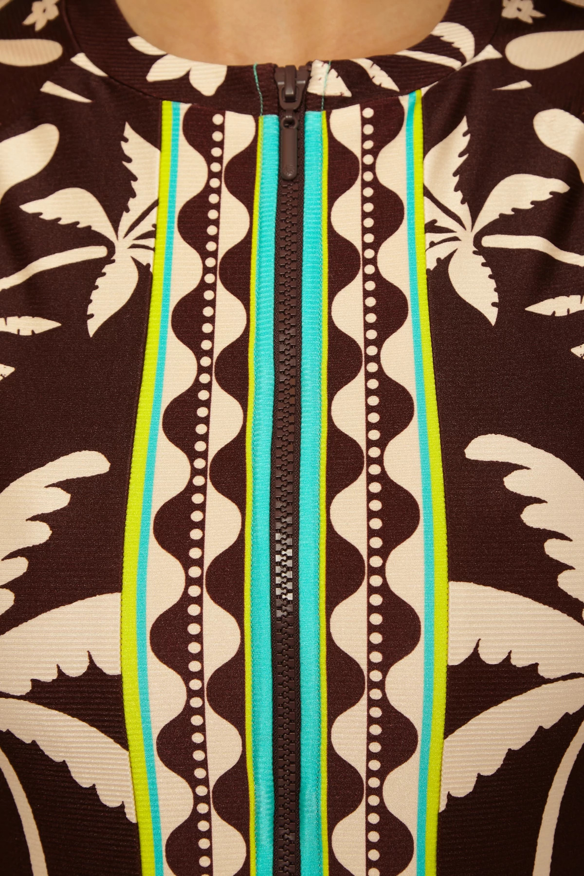 MULTI Syros Tropical Print Zip Up Paddle Suit image number 6