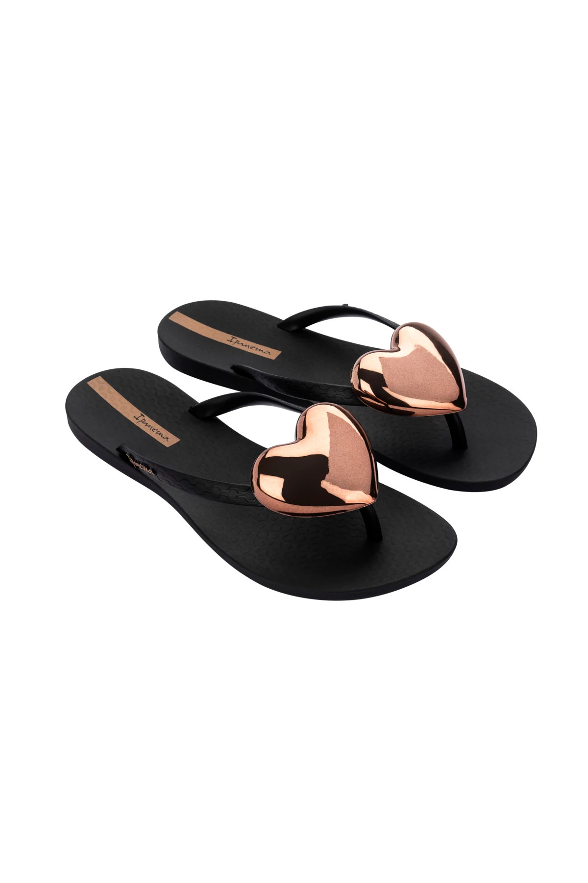 BLACK Maxi Fashion IV Heart Flip Flop image number 3