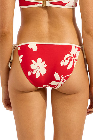 COSMO RED Floral Tie Side Bikini Bottom