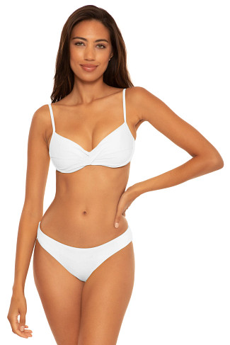 WHITE Vanessa Twist Underwire Bikini Top