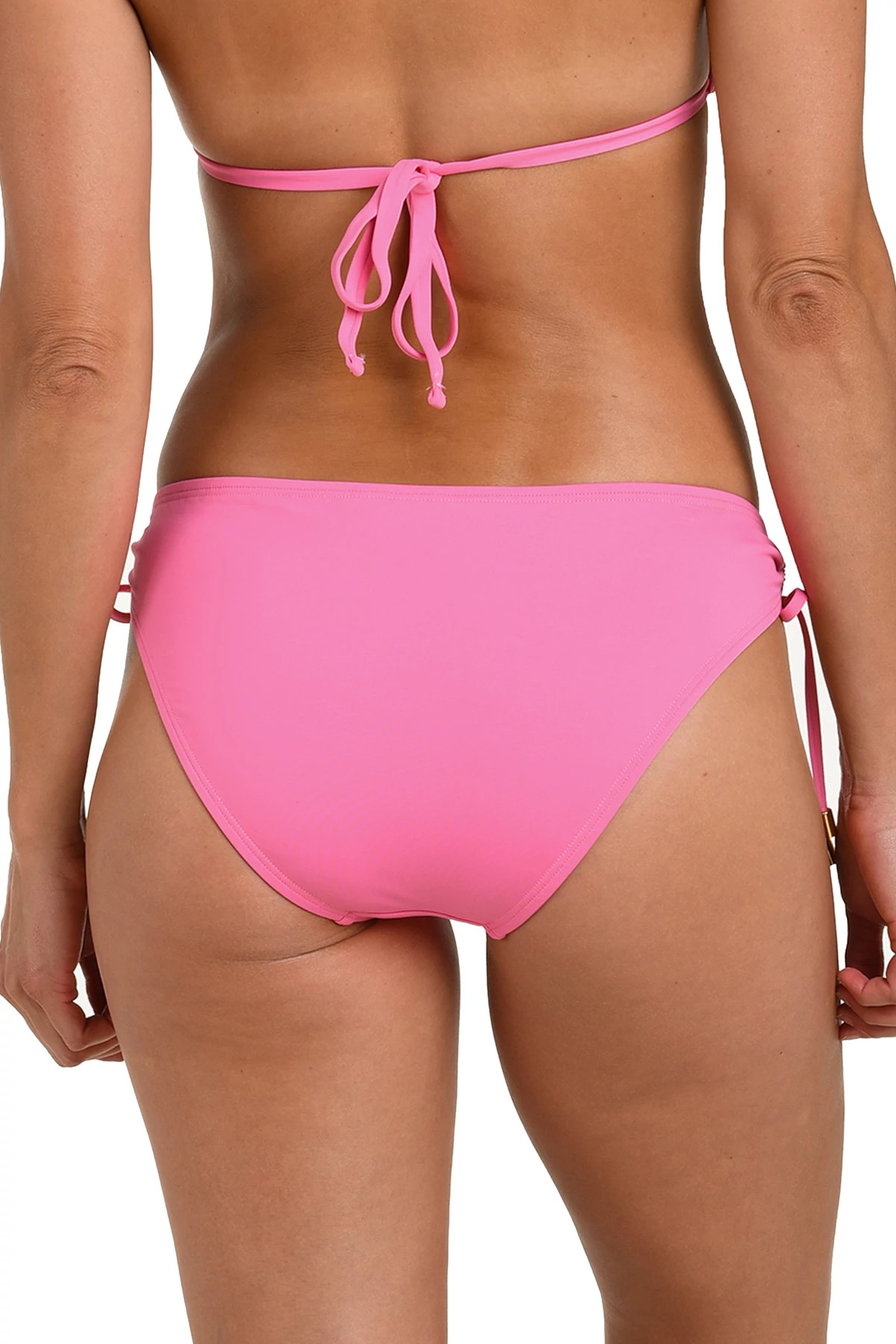 ROSE PINK Island Goddess Loop Tie Side Hipster Bikini Bottom image number 2