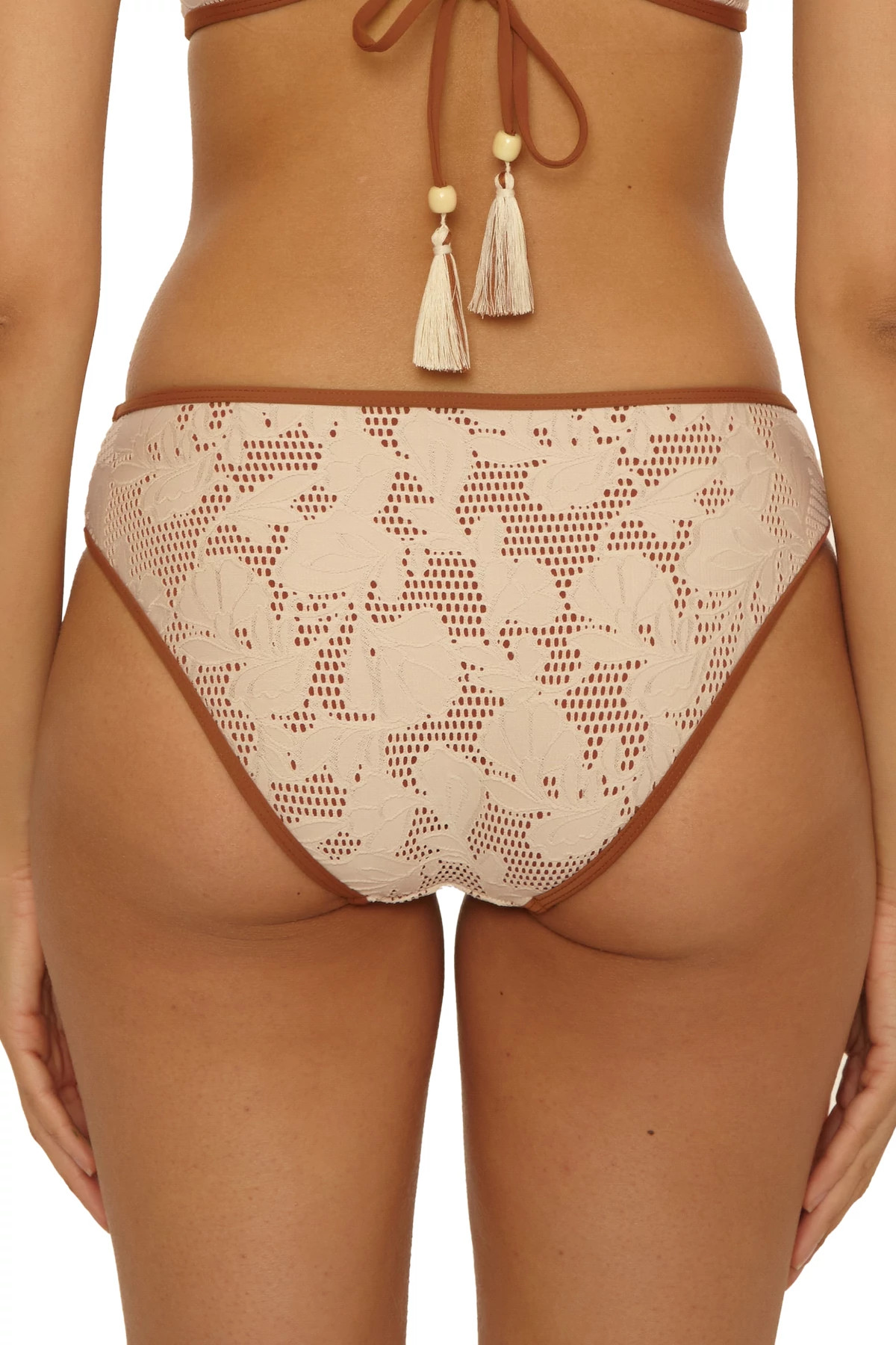 NATURAL Crochet Hipster Bikini Bottom image number 2