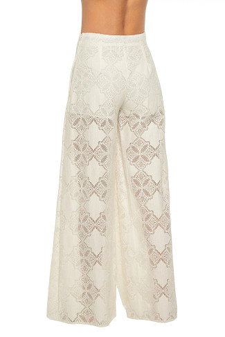 FLORAL MEDALLION Ravi High Rise Lace Wide Leg Pants