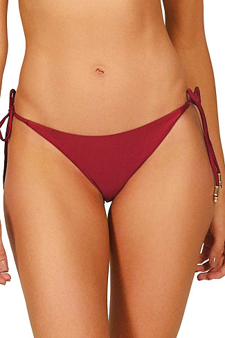 RED Lucy Tie Side Brazilian Bikini Bottom