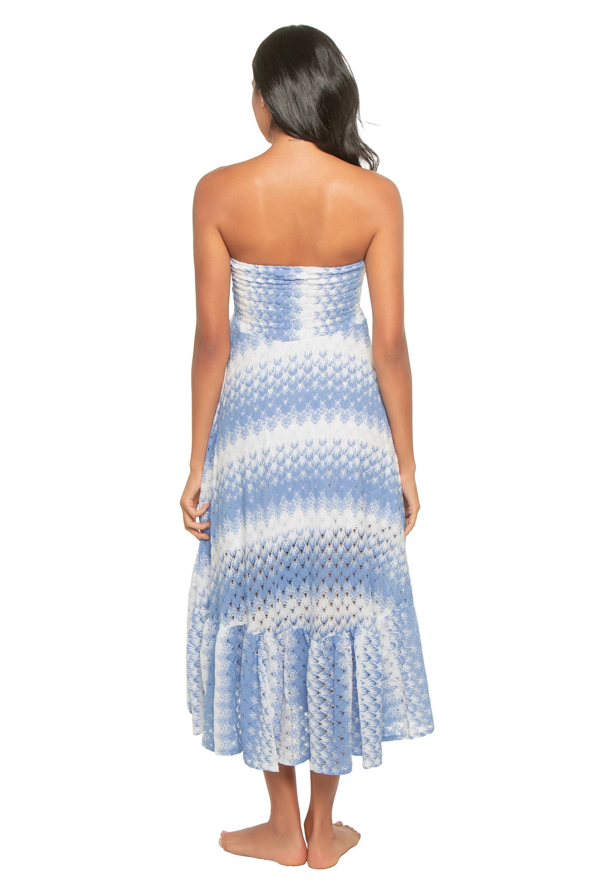 LAVANDER Zelda Shimmer Strapless Maxi Dress image number 3