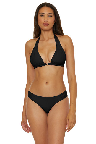 BLACK Allie Triangle Bikini Top (D+ Cup)