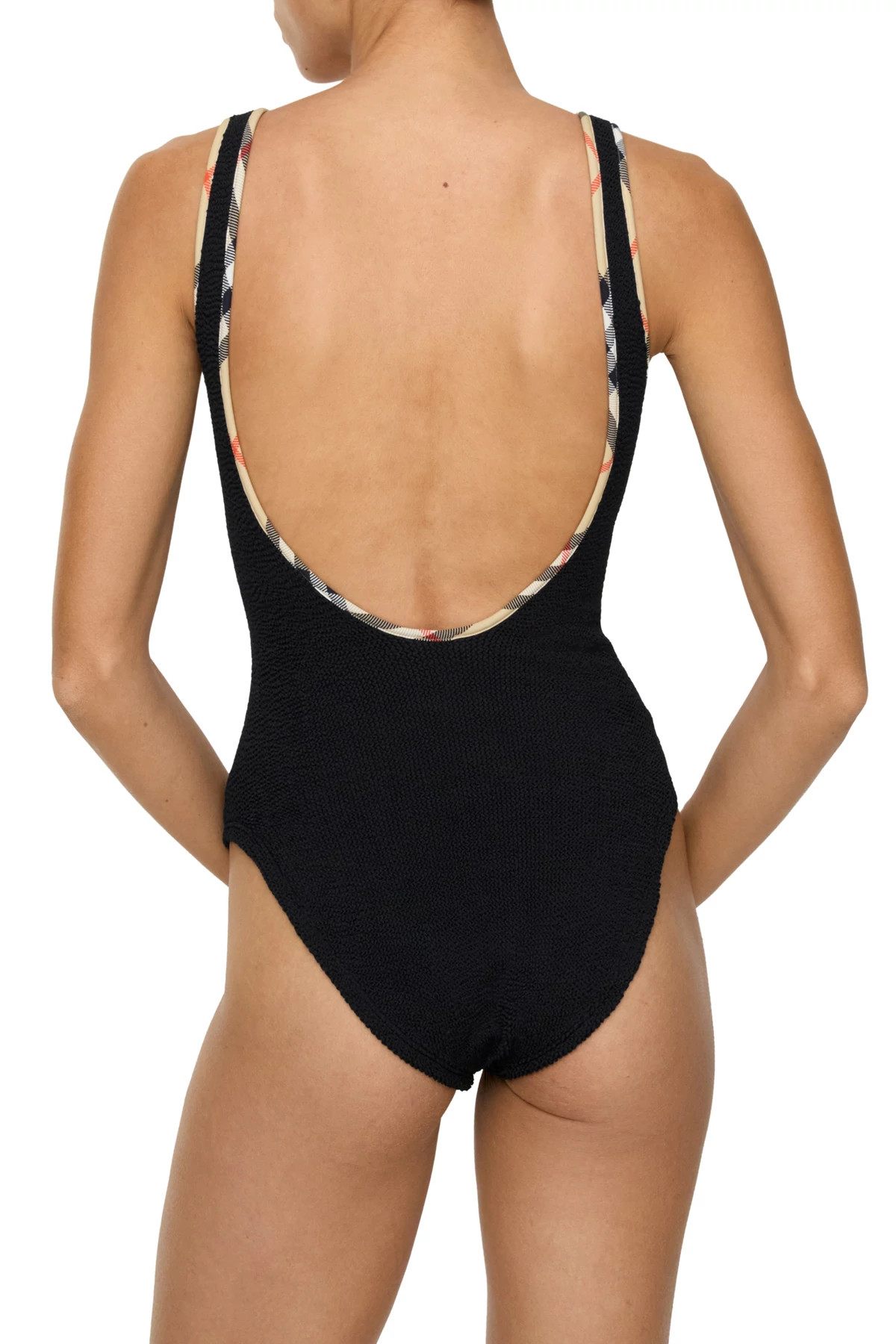 BLACK Faye Crinkle One Piece Swimsuit image number 2