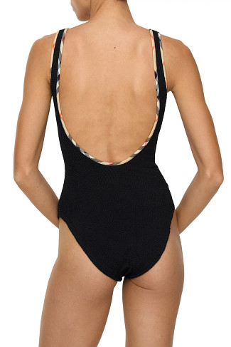BLACK Faye Crinkle One Piece Swimsuit