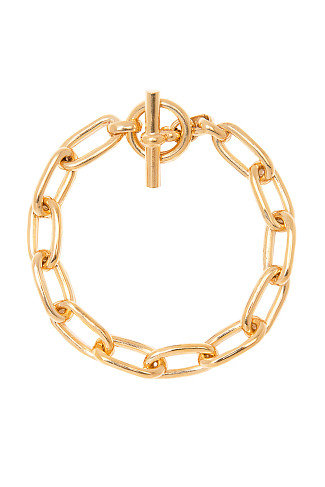 GOLD Small Gold Oval Linked Bracelet