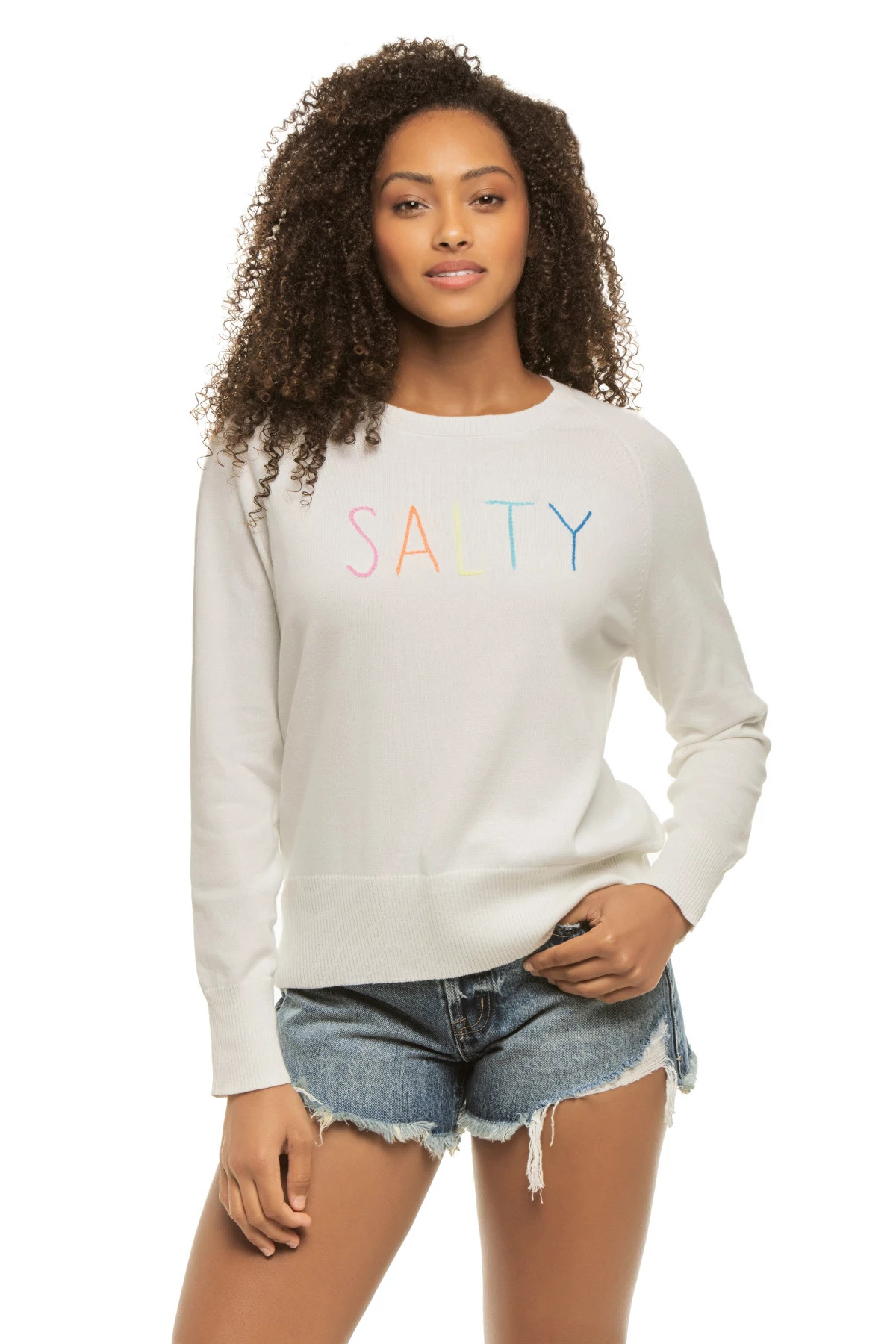 WHITE Salty Sweater image number 1