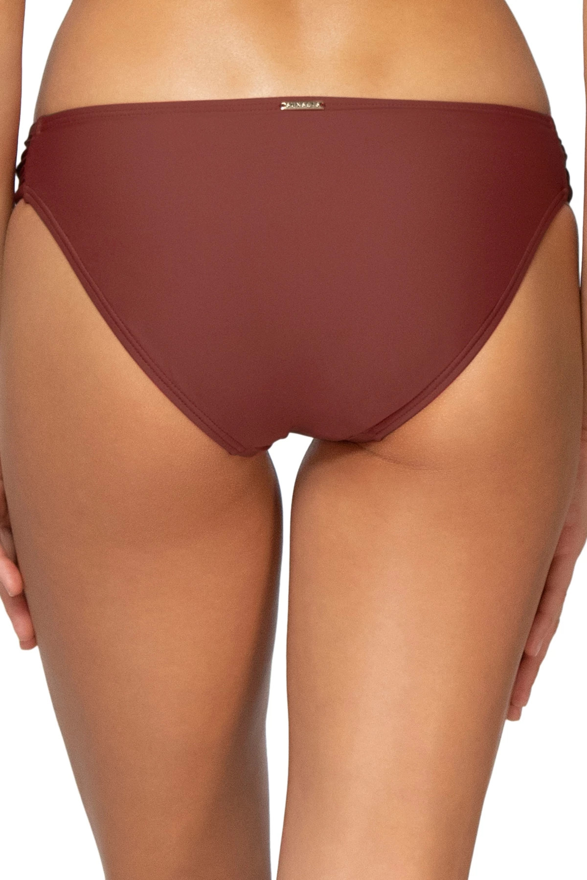 TUSCAN RED Femme Fatale Tab Side Hipster Bikini Bottom image number 2