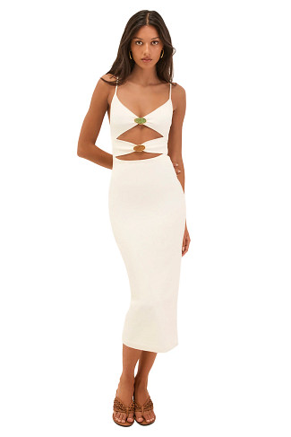 WHITE Petra Midi Dress