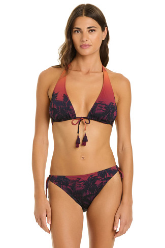 MULTI Ombre Palm Triangle Bikini Top