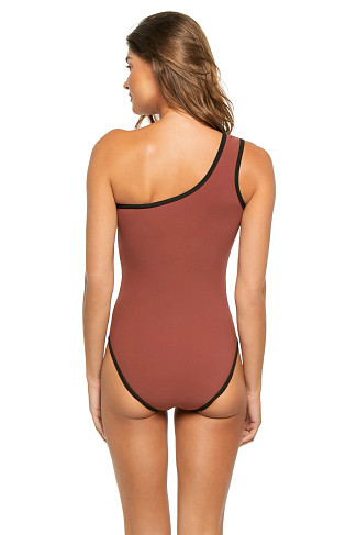 SIENNA/BLACK Catalina Asymmetrical One Piece Swimsuit