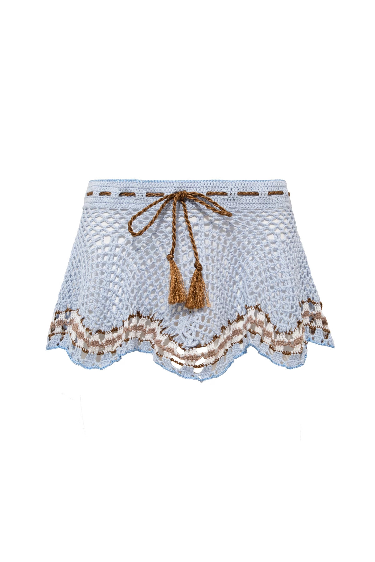 BABY BLUE Tula Hand-Crocheted Mini Skirt image number 5