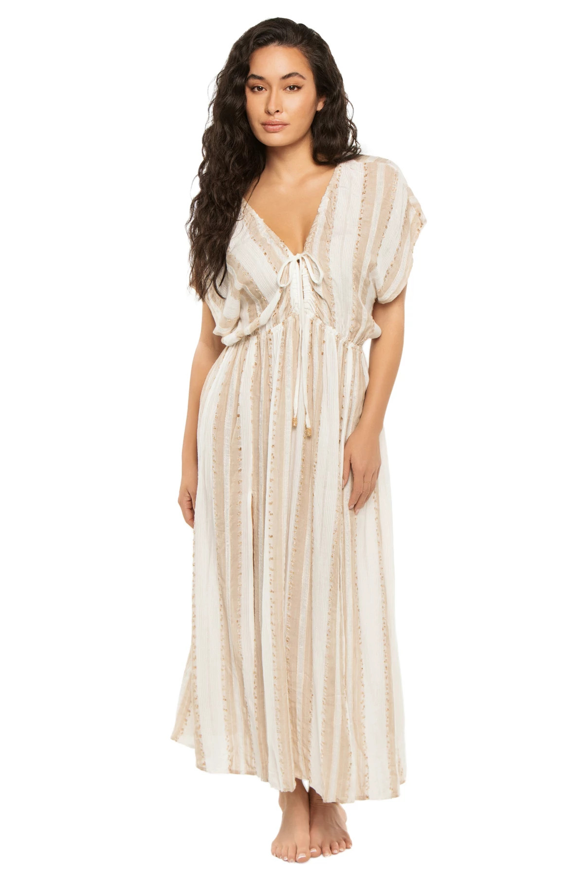 NATURAL Shimmer Maxi Cover Dress image number 1