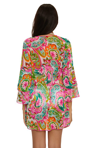 MULTI La Vie Paisley Print Kimono Cover Up