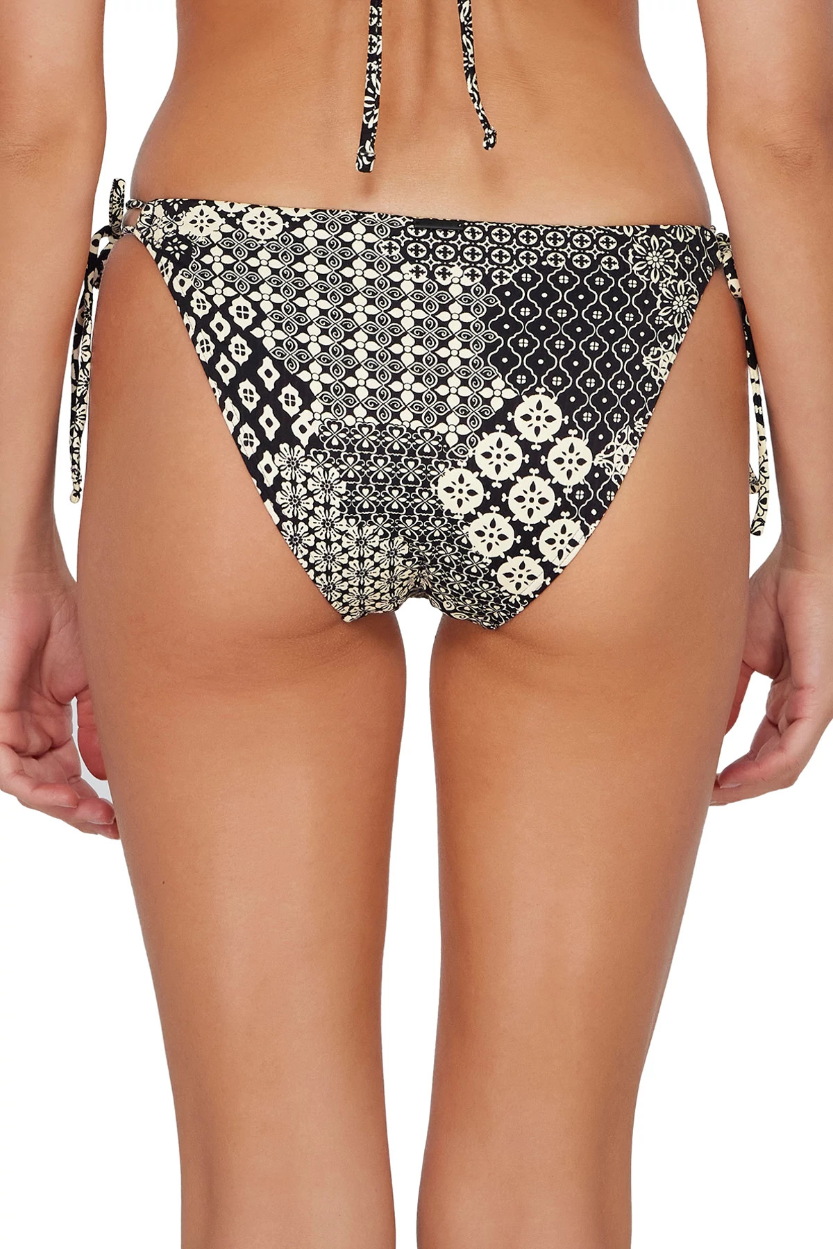 VENICE SEAGRASS TEXTURE Everlee Tie Side Hipster Bikini Bottom image number 2